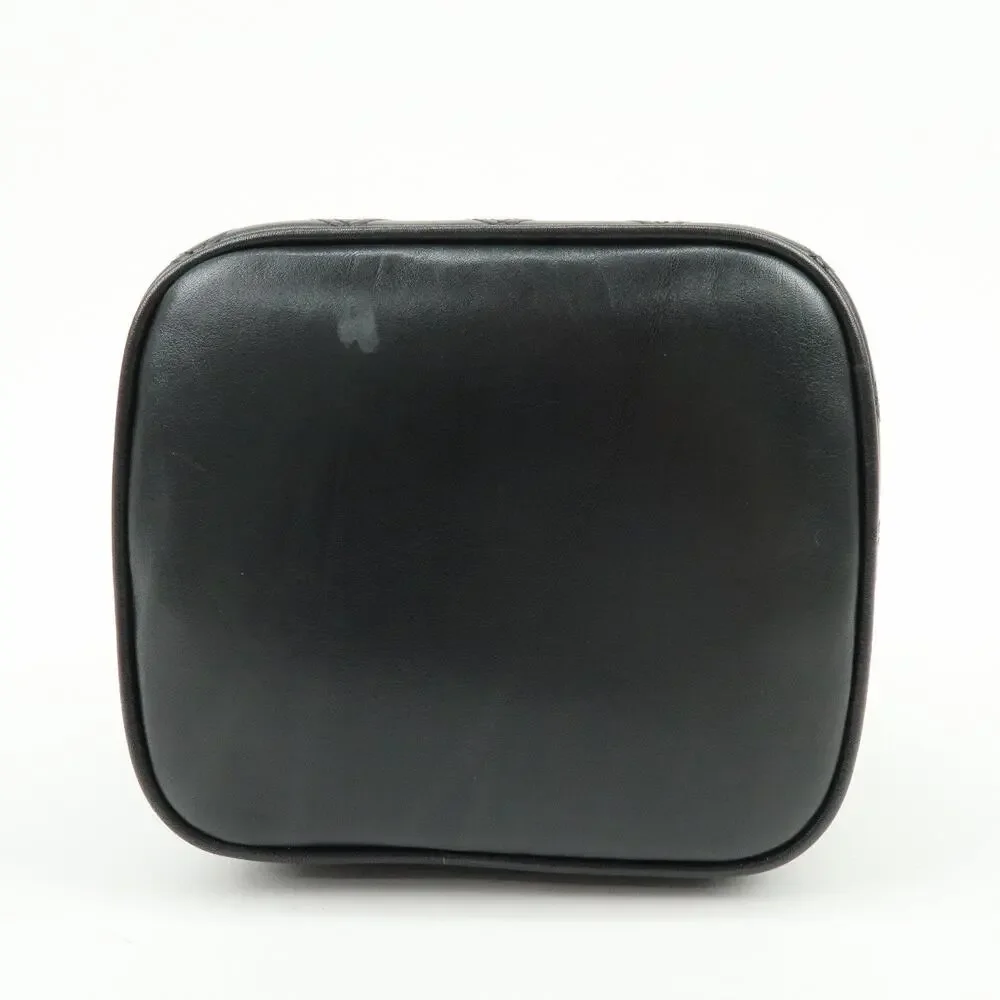 Chanel Vanity Case Lambskin Cosmetic Pouch Black